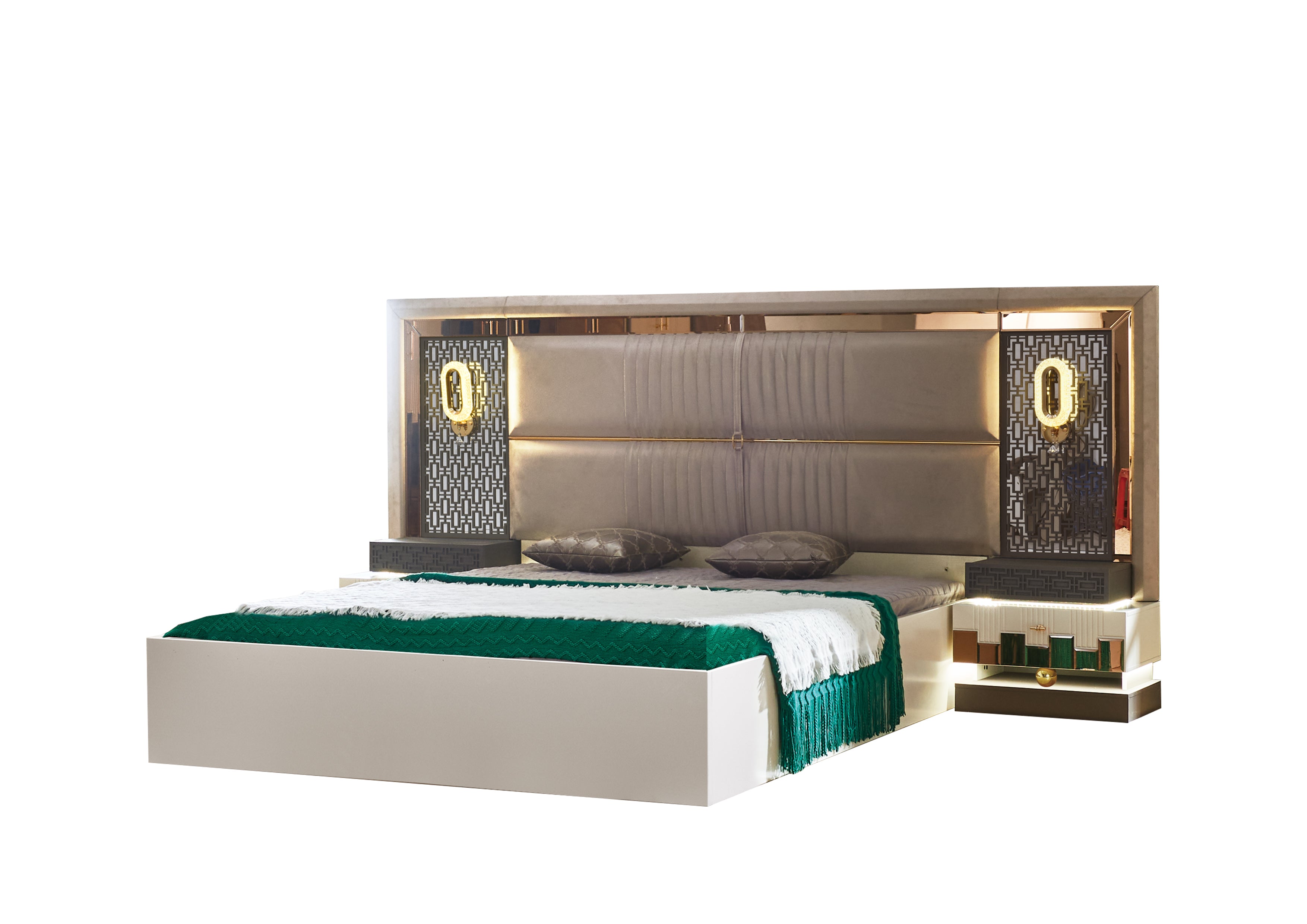 Seville bed with Side Stand("LIMITED STOCK CLEARANCE SALE") Muscat