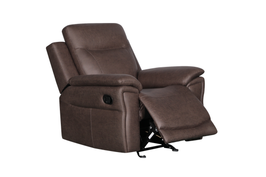 Tanner Brown Faux Leather Recliner Chair Single Seater