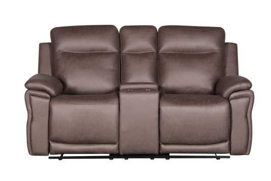 Tanner Brown Faux Leather Recliner Chair 2 Seaters