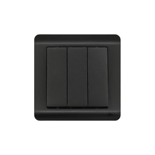JEWEL GRAPHITE 3 GANG SWITCH WIDE | مفتاح عريض 3 خانات – سلسلة 