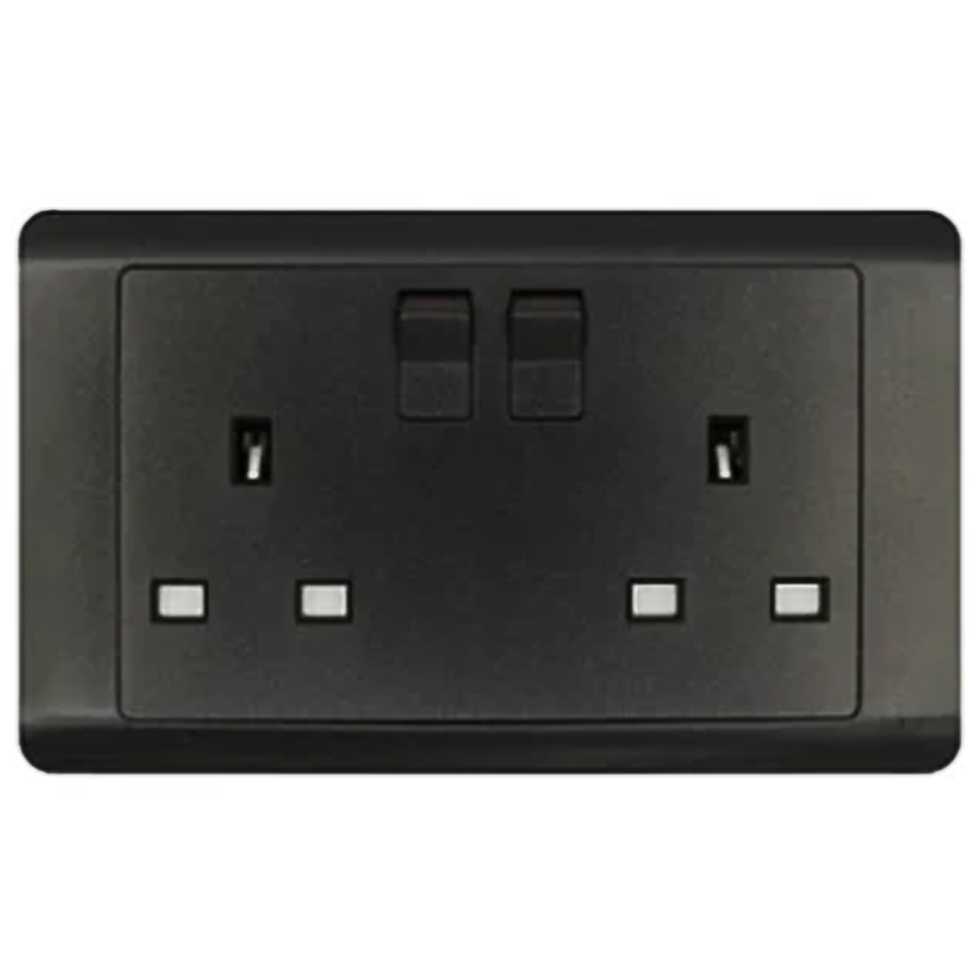 JEWEL GRAPHITE DOUBLE SOCKET | مقبس مزدوج – سلسلة "جوهرة" – جرافيت