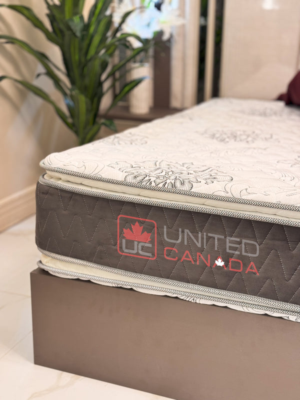 UNITED CANADA MATTRESS TORONTO BONEL SPRING WITH DOUBLE PILLOW(5 YEARS WARRANTY)