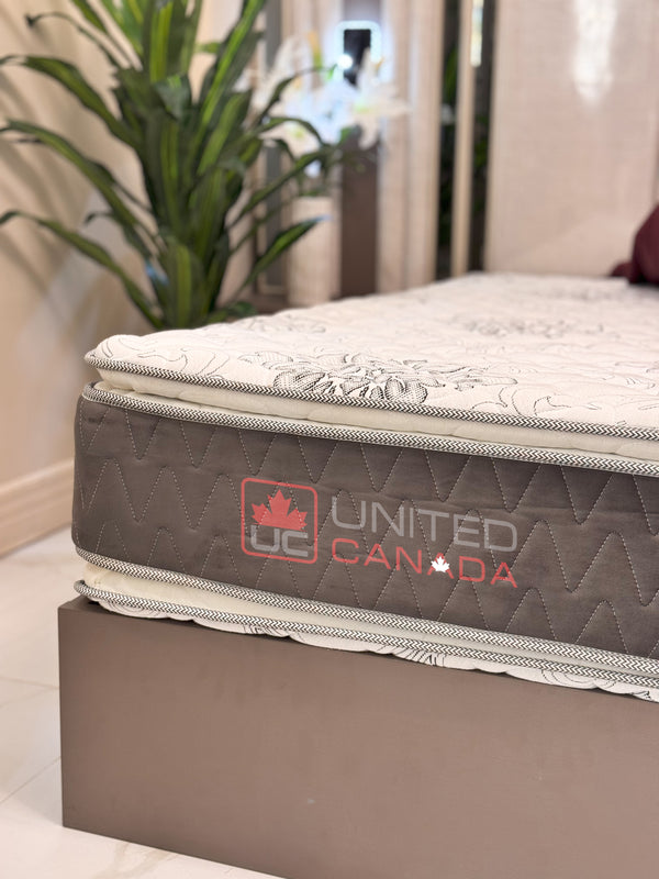 UNITED CANADA MATTRESS TORONTO BONEL SPRING WITH DOUBLE PILLOW(5 YEARS WARRANTY)