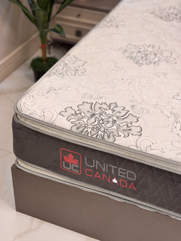 UNITED CANADA MATTRESS TORONTO BONEL SPRING WITH DOUBLE PILLOW(5 YEARS WARRANTY)