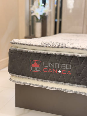 UNITED CANADA MATTRESS TORONTO BONEL SPRING WITH DOUBLE PILLOW(5 YEARS WARRANTY)