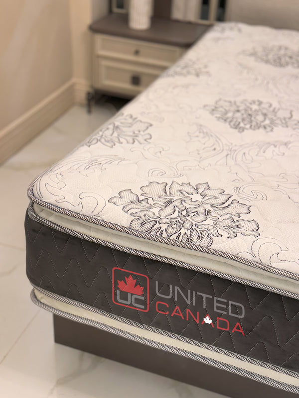 UNITED CANADA MATTRESS TORONTO BONEL SPRING WITH DOUBLE PILLOW(5 YEARS WARRANTY)