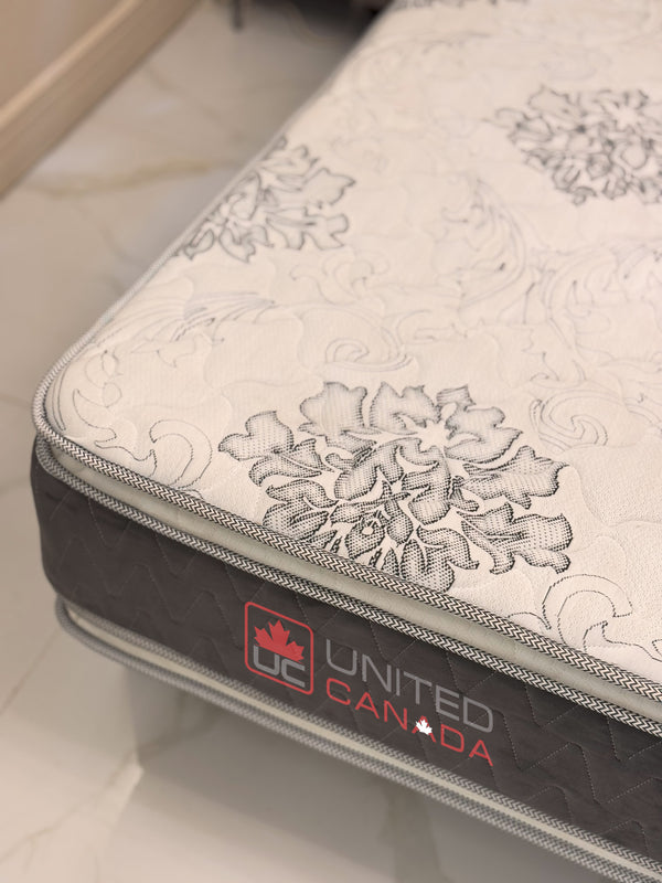 UNITED CANADA MATTRESS TORONTO BONEL SPRING WITH DOUBLE PILLOW(5 YEARS WARRANTY)