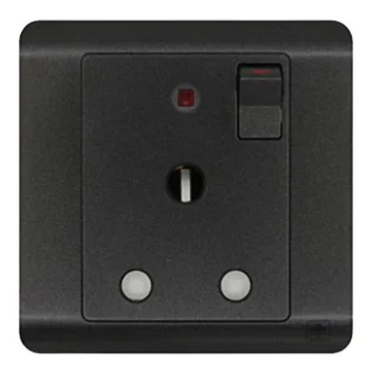 JEWEL GRAPHITE SINGLE SOCKET ROUND PIN | مقبس مفرد بدبوس دائري – سلسلة 