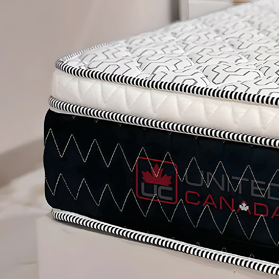 UNITED CANADA MATTRESS JASPER BONELL SPRING WITH EURO TOP (5 YEARS WARRANTY) | مرتبة يونايتد كندا جاسبر – بونيل وطبقة علوية يورو (ضمان 5 سنوات)