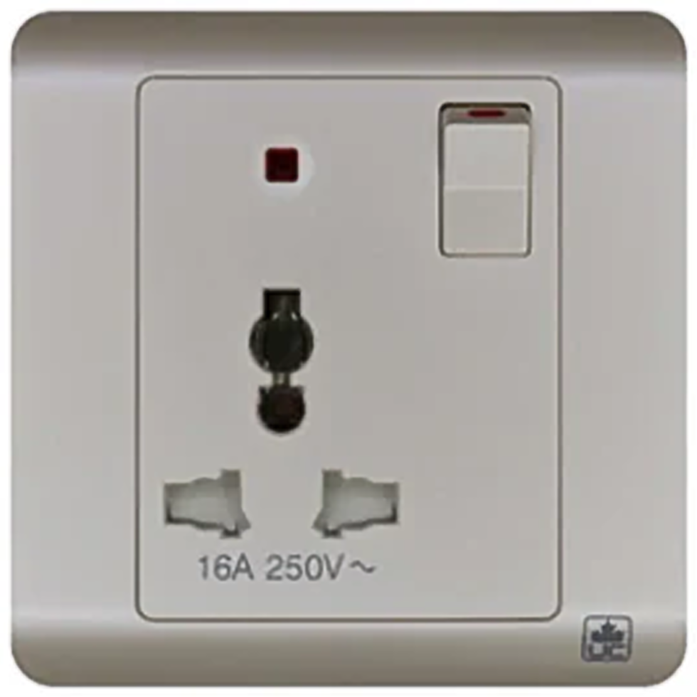JEWEL PEARL WHITE SINGLE SOCKET UNIVERSAL | مقبس مفرد عالمي – سلسلة 