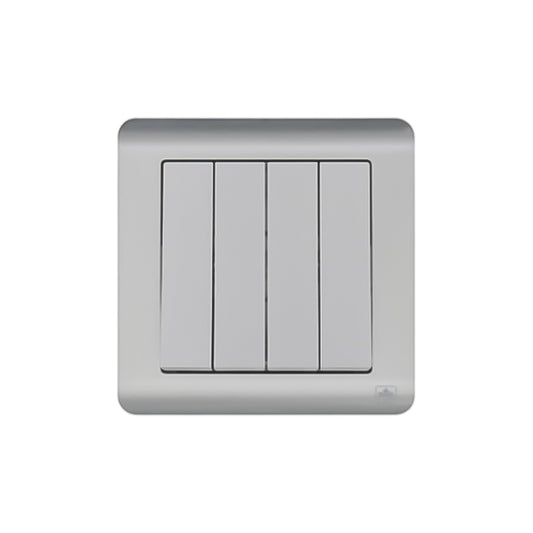 JEWEL TITANIUM 4 GANG SWITCH WIDE | مفتاح ٤ خانات عريض – سلسلة 
