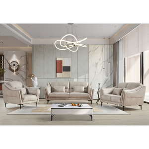 REYNOLDS FULL SOFA SET LIGHT BROWN