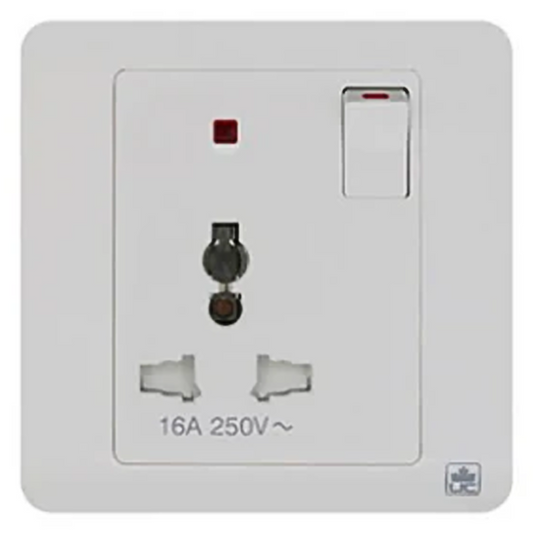 JEWEL WHITE SINGLE SOCKET UNIVERSAL | مقبس مفرد عالمي – سلسلة 