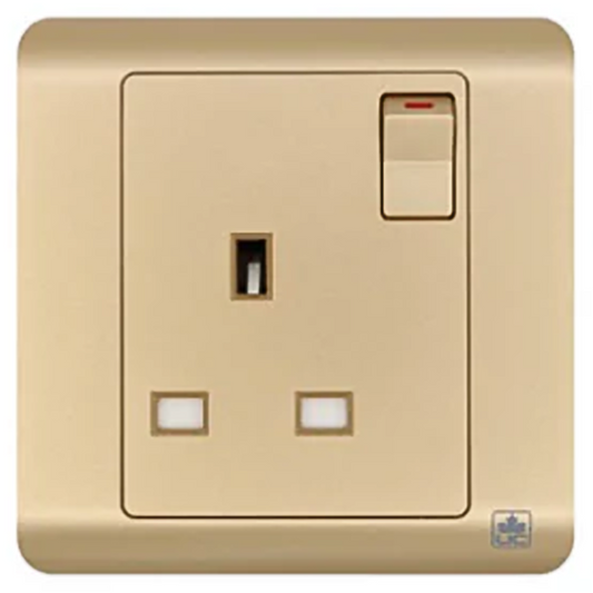 JEWEL CHAMPAGNE SINGLE SOCKET | مقبس مفرد – سلسلة 