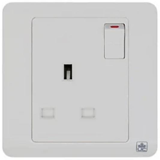 JEWEL WHITE SINGLE SOCKET | مقبس مفرد – سلسلة 