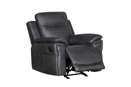 Tanner Black Faux Leather Recliner Chair Single Seater