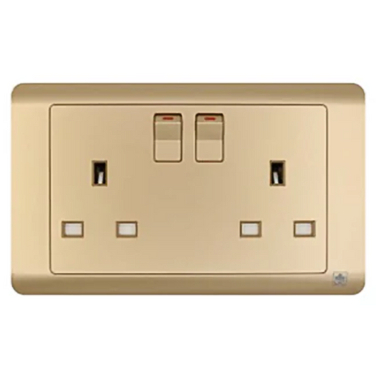 JEWEL CHAMPAGNE DOUBLE SOCKET | مقبس مزدوج – سلسلة 