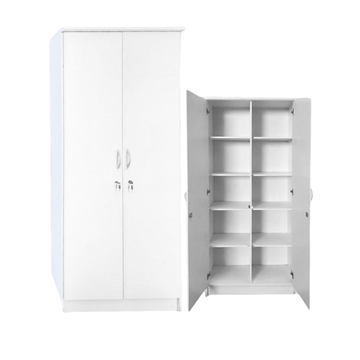 2 DOORS WARDROBE(619 WHITE)