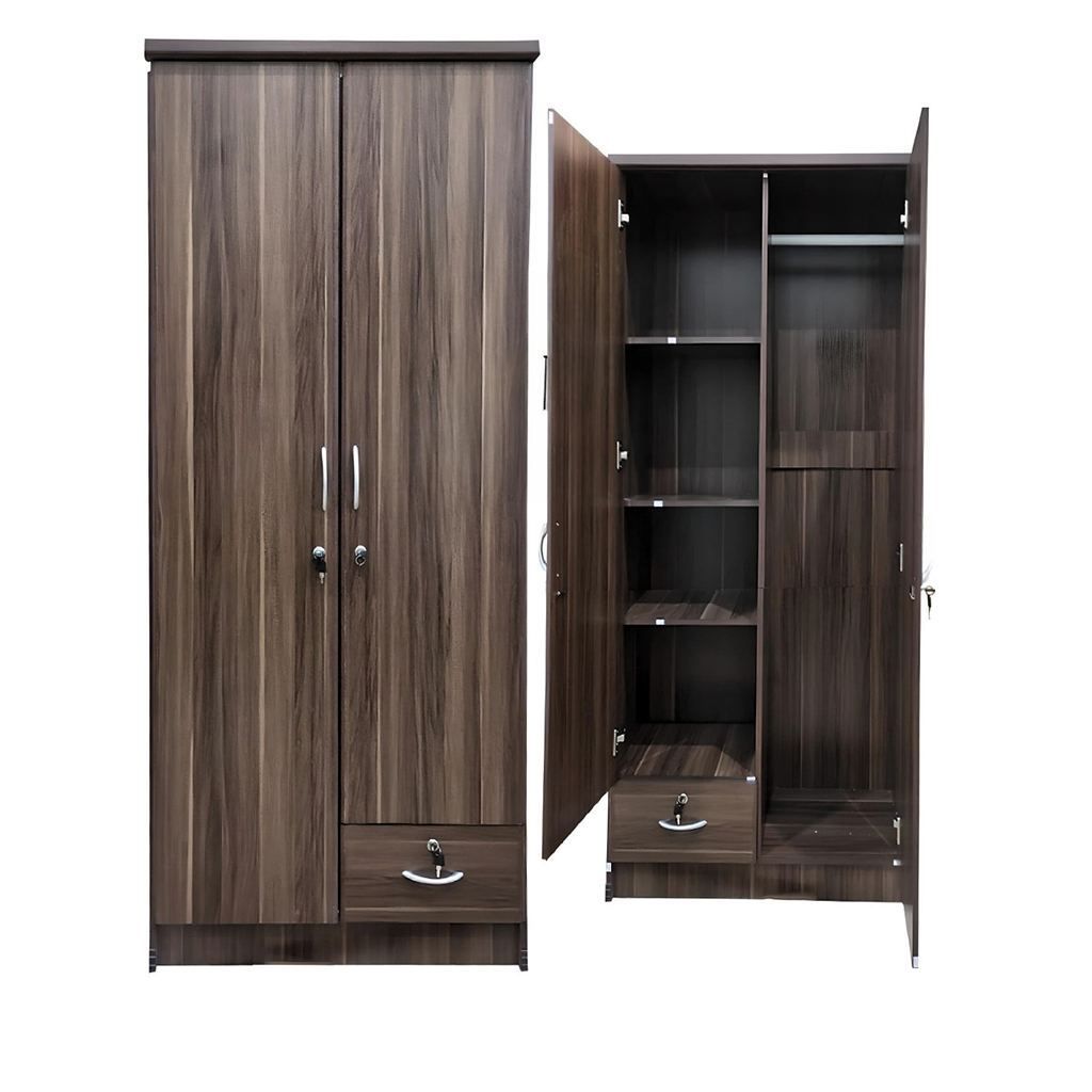2 DOORS WARDROBE(621 WALLNUT)