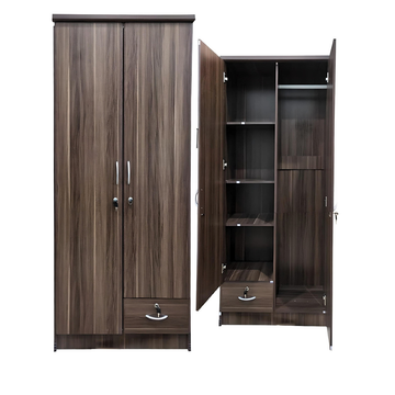 2 DOORS WARDROBE(621 WALLNUT)