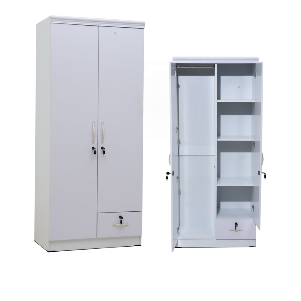 2 DOORS WARDROBE(621 WHITE)