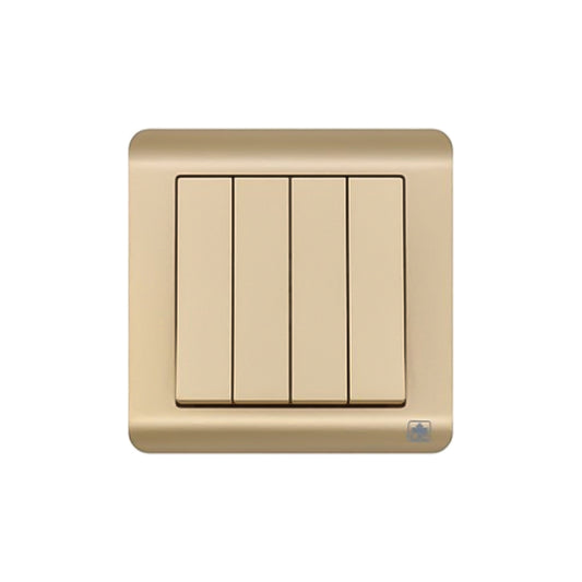 JEWEL CHAMPAGNE 4 GANG SWITCH WIDE | مفتاح ٤ خانات عريض – سلسلة 