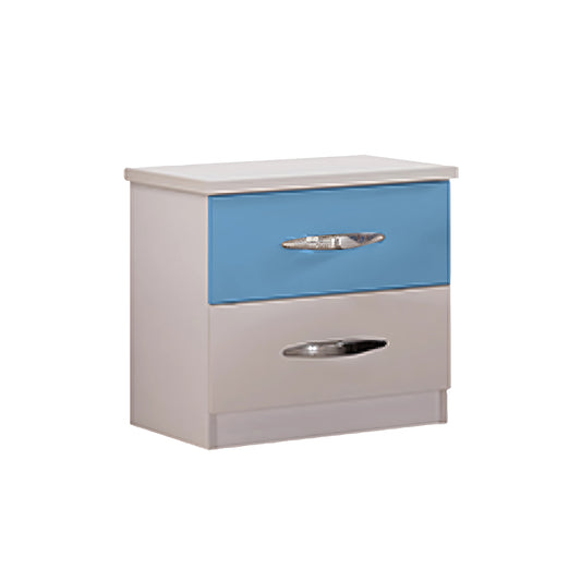 CHESTER Side Table White and Blue Finish (