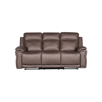 Tanner Brown Faux Leather Recliner Chair – 3 Seaters | تانر – كرسي استرخاء3 - جلد صناعي بني