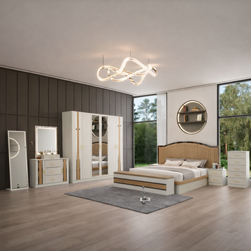 BK STRIP BEDROOM SET 9Pcs