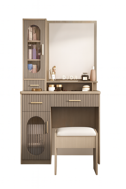 JAFIYA DRESSER BRUSHED WILLOW | جافيا-خزانة تزيين بالخشب