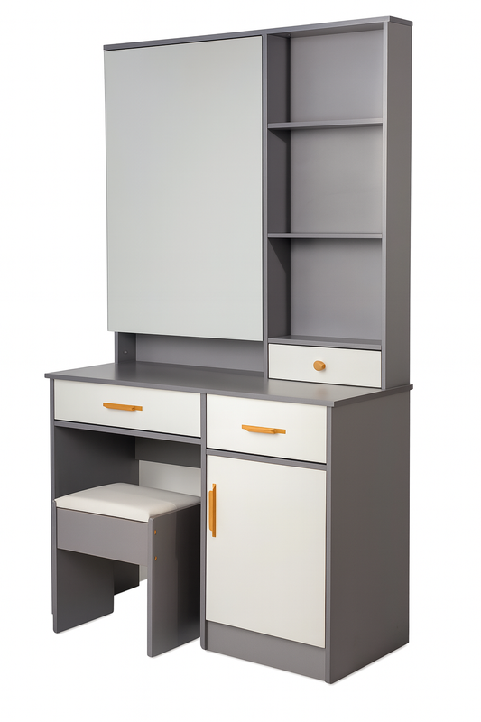 JAFIYA DRESSER GRAIN LINE | جافيا-خزانة تزيين بخطوط نقش الخشب