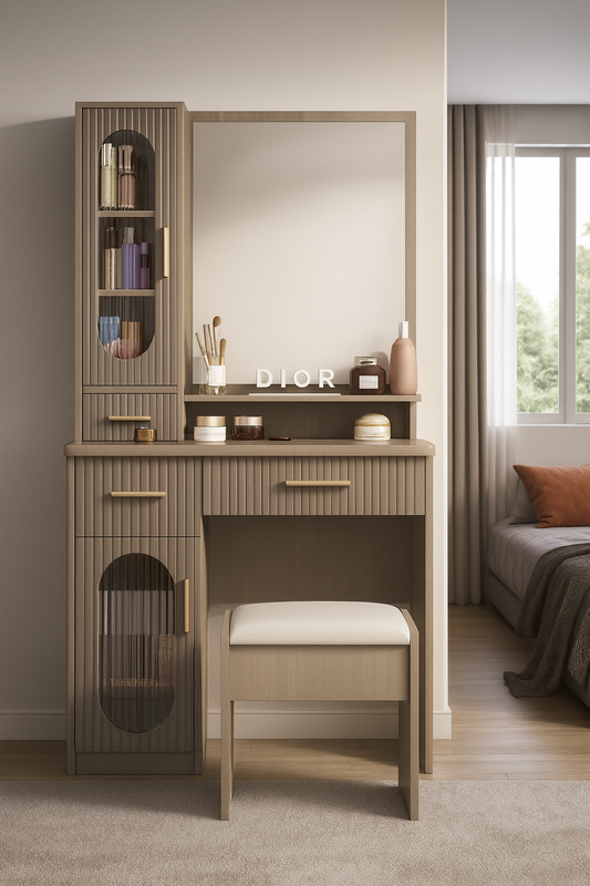 JAFIYA DRESSER BRUSHED WILLOW | جافيا-خزانة تزيين بالخشب