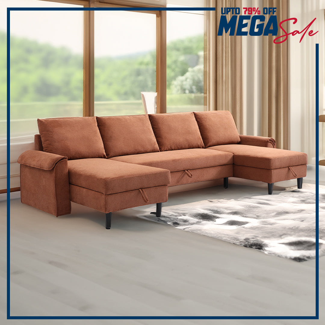 SPEARS SOFA SET 2CORNER SOFA + BED