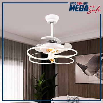 ZEPHYR WHITE MODERN CEILING FAN WITH DECORATION(5 YEARS WARRANTY FOR MOTOR)