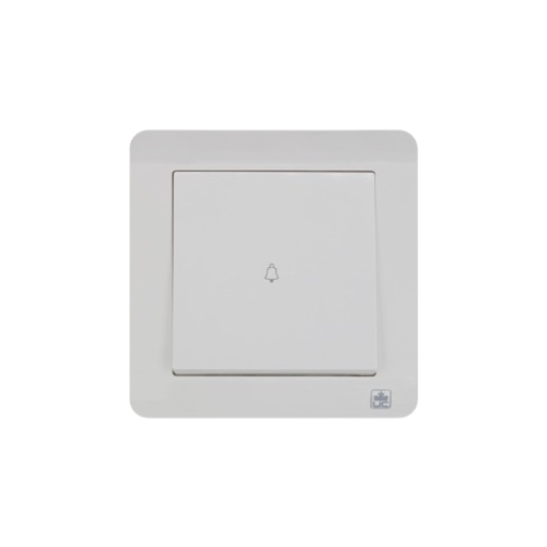 JEWEL WHITE 1 GANG BELL PUSH SWITCH WIDE