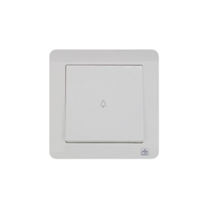 JEWEL WHITE 1 GANG BELL PUSH SWITCH WIDE