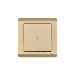 JEWEL CHAMPAGNE 1 GANG BELL PUSH SWITCH WIDE