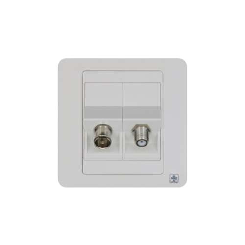 JEWEL WHITE TV AND SATELLITE SOCKET