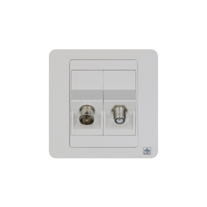 JEWEL WHITE TV AND SATELLITE SOCKET