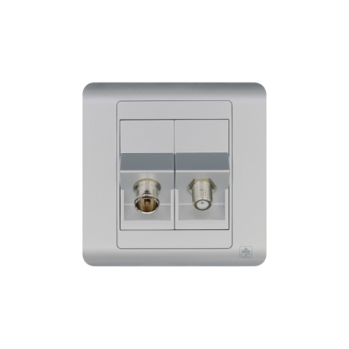 JEWEL TITANIUM TV AND SATELLITE SOCKET