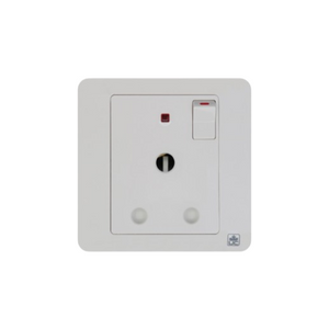 JEWEL WHITE SINGLE SOCKET ROUND PIN