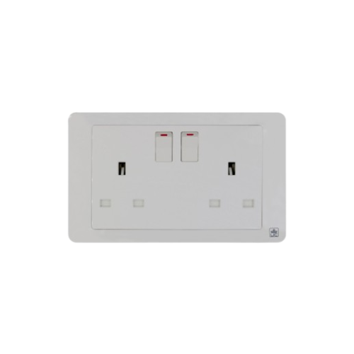 JEWEL WHITE DOUBLE  SOCKET