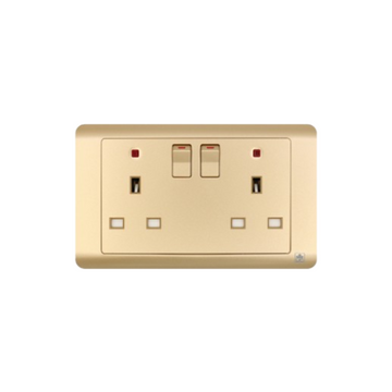 JEWEL CHAMPAGNE DOUBLE  SOCKET WITH NEON