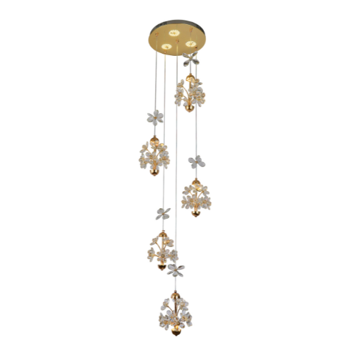 Flora Modern Crystal Chandelier LED Pendant 5