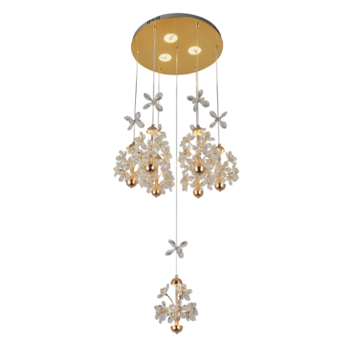 Flora Modern Crystal Chandelier LED Pendant 7