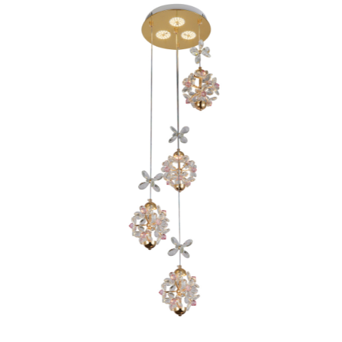 Flory Modern Crystal Chandelier LED Pendant 4