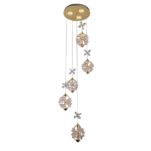 Flory Modern Crystal Chandelier LED Pendant 5