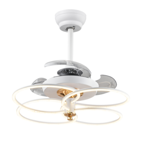 ZEPHYR WHITE MODERN CEILING FAN WITH DECORATION(5 YEARS WARRANTY FOR MOTOR)