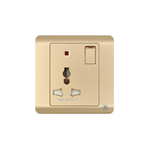 JEWEL CHAMPAGNE SINGLE SOCKET UNIVERSAL