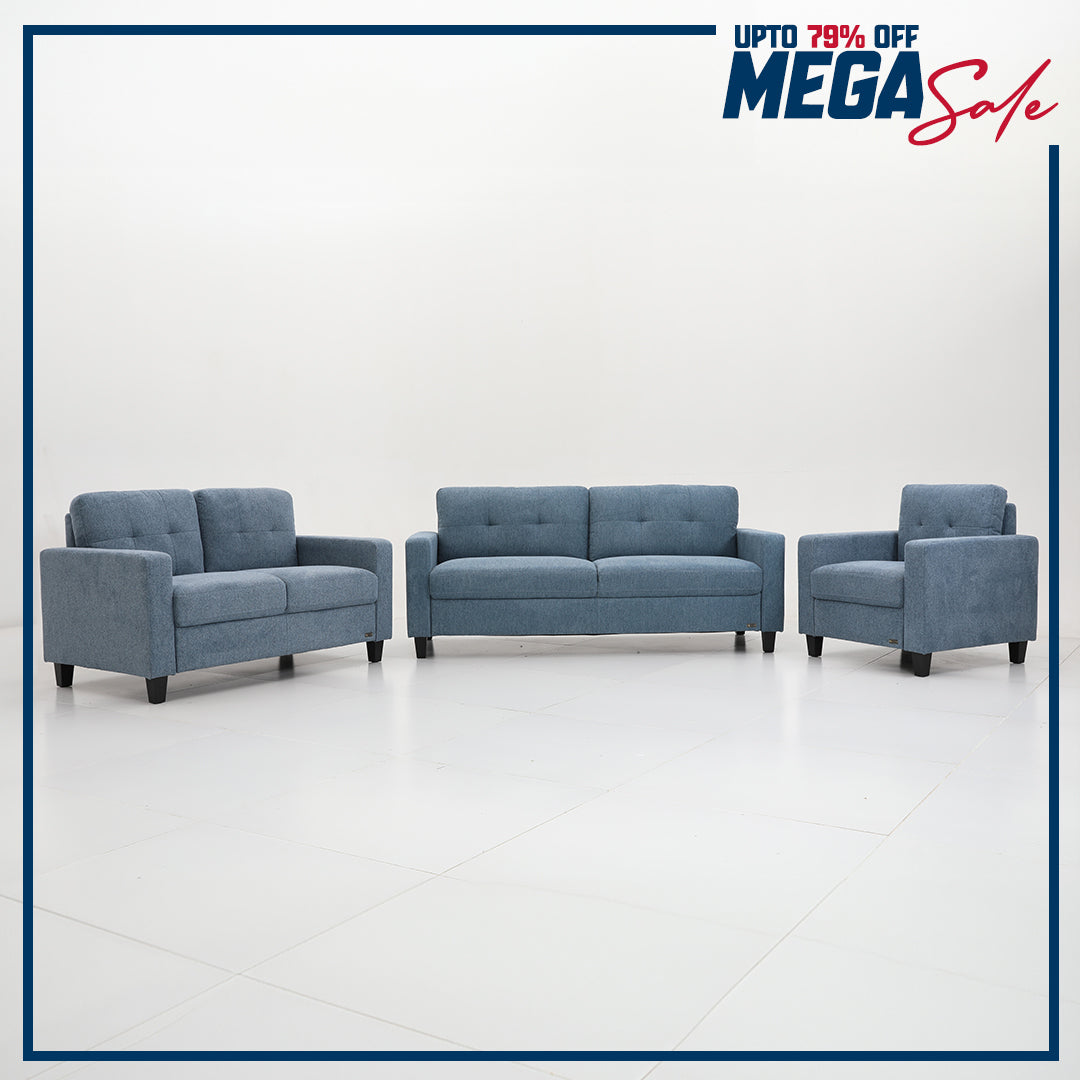 Vivian Blue Sofa Set